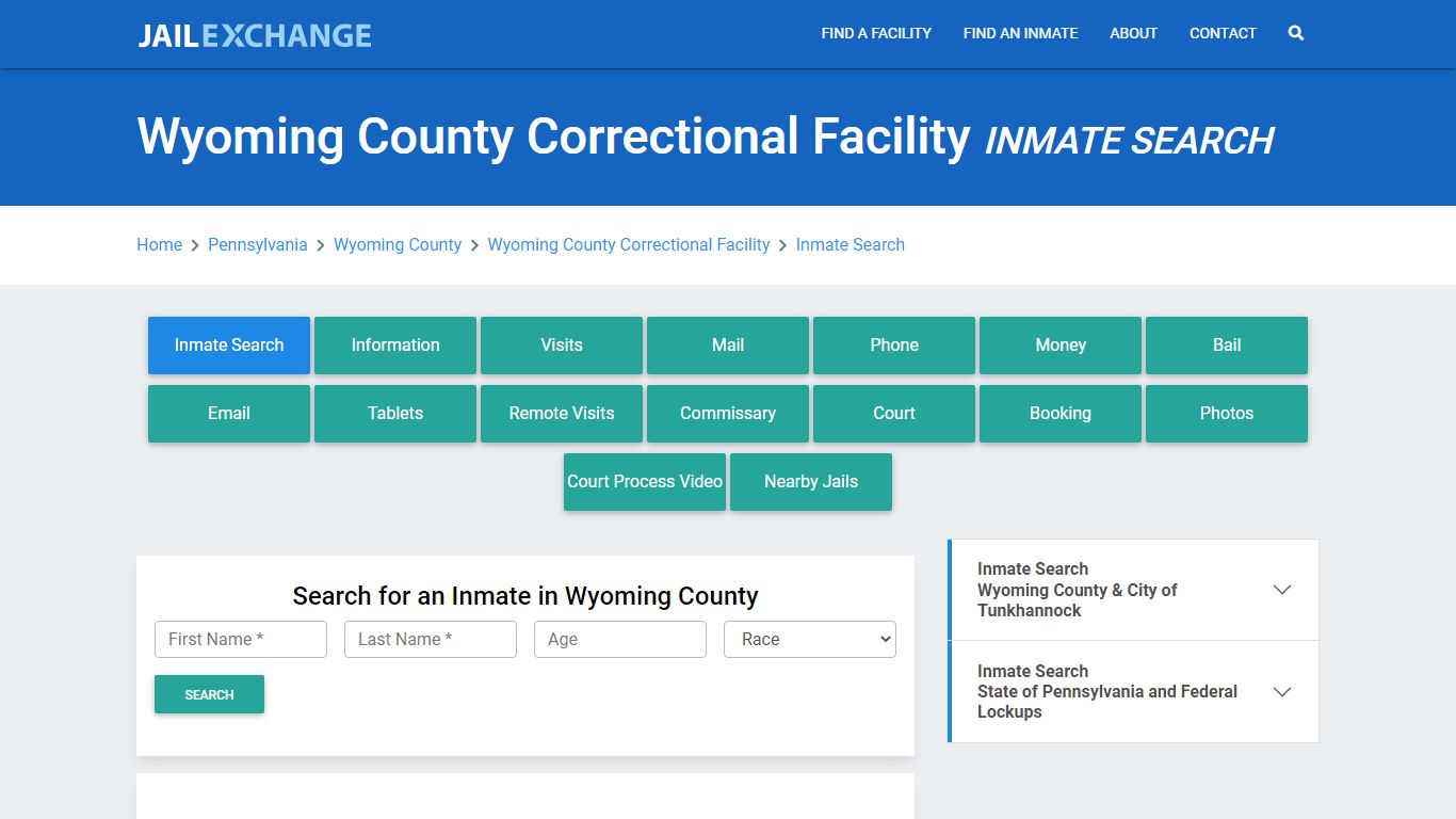 Wyoming County Correctional Facility Inmate Search