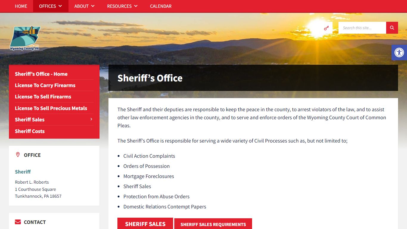 Sheriff's Office - Wyoming County, PA, USA